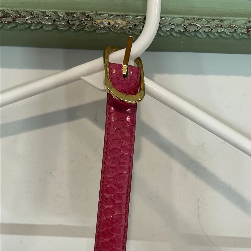 Vintage Milor Genuine Snake Pink Slim Belt Women’s medium large